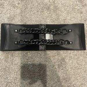 Bebe black chain belt